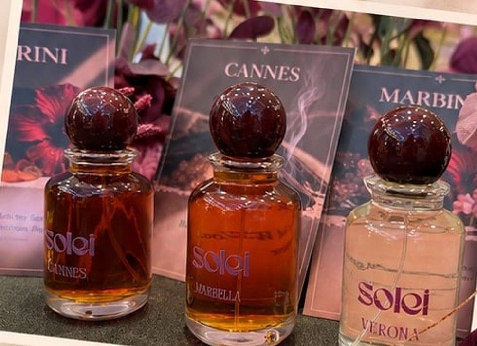 Solei perfume bottles